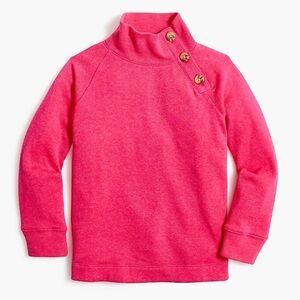 J Crew Crewcuts Girls' Button-Neck Tunic Sweatshirt, Size Small